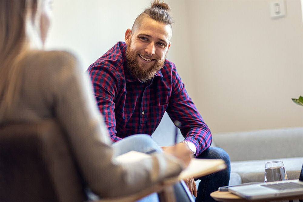 a man seeking therapy for his seasonal affective disorder