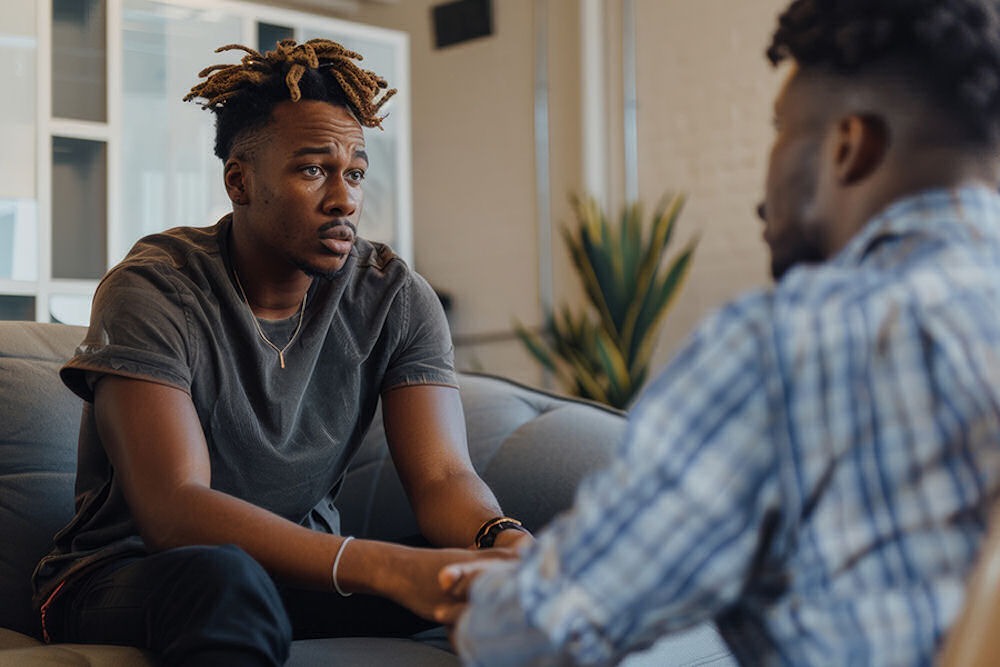a therapist talking to a patient regarding ptsd awareness day