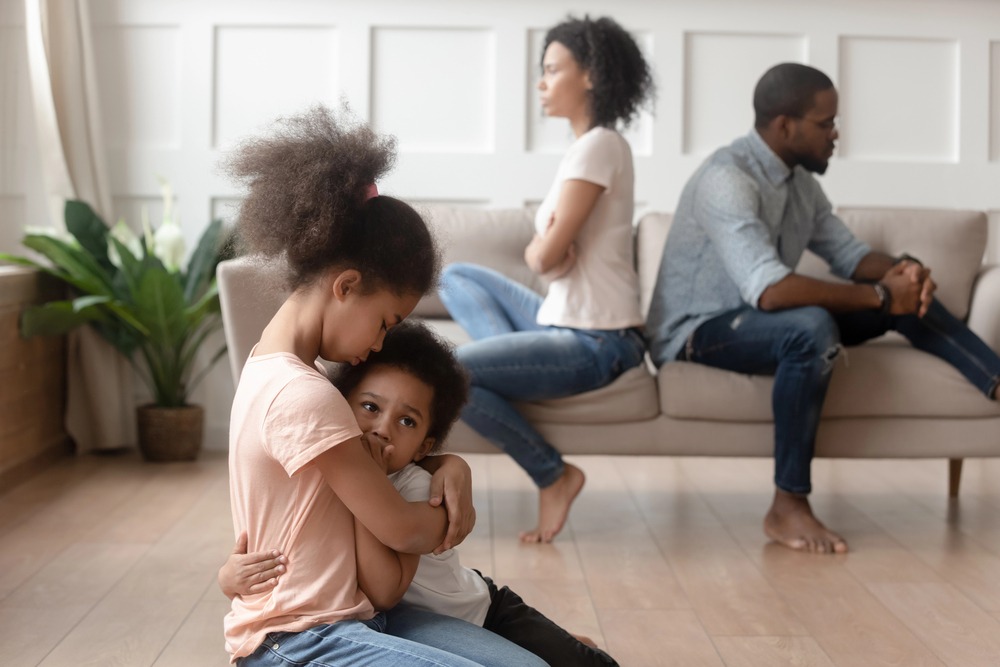 children with PTSD from parents fighting