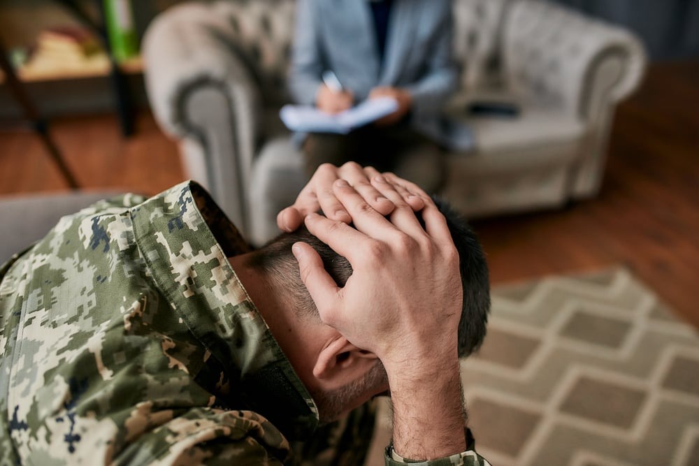 a man suffering from ptsd and substance abuse