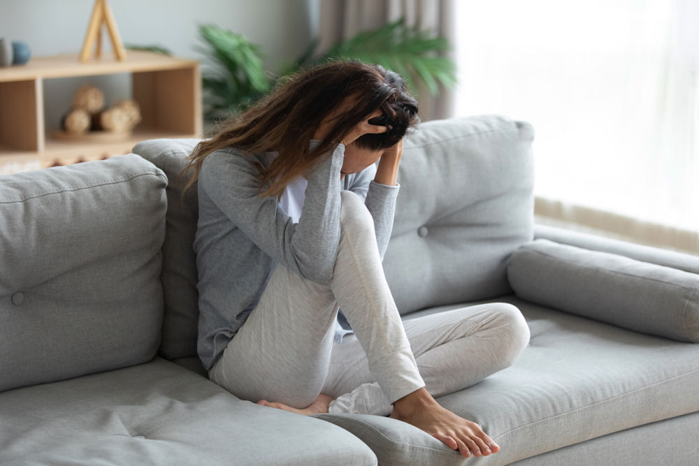 a woman suffering from anxiety needing treatment