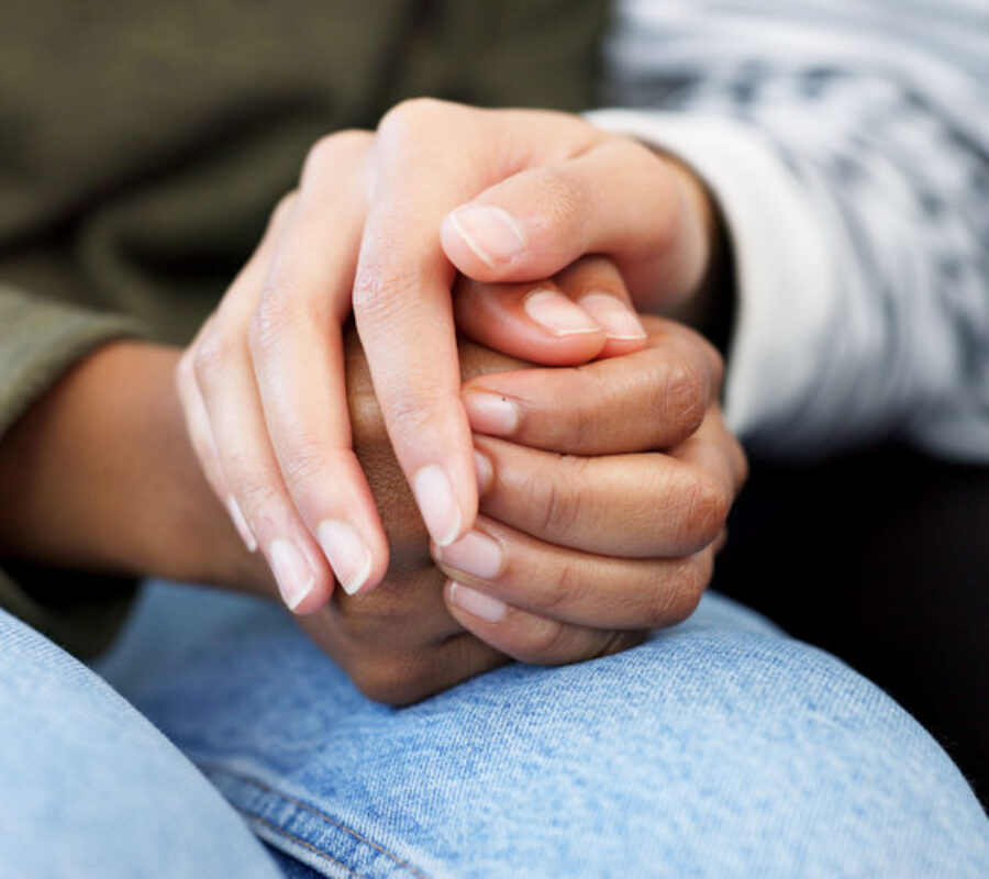 hand holding for comfort