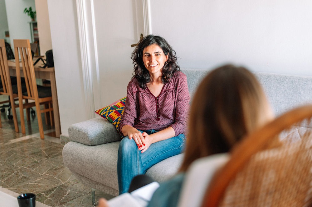 insurance-verification patient discussing insurance options for luxury rehab treatment